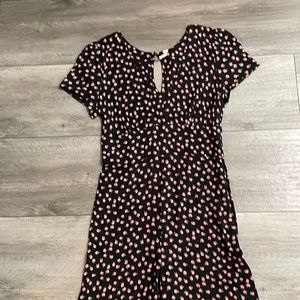 Free people, floral,‎ black, pink, jumpsuit, size 4